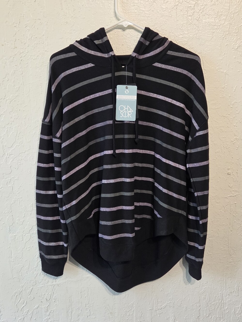 Chaser Striped Hooded Pullover NWT Sz S